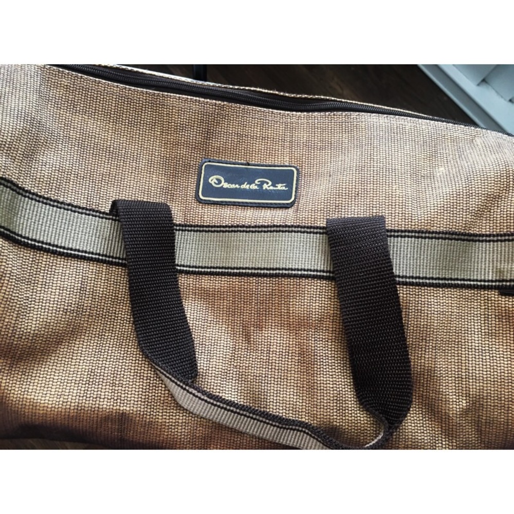 Vintage Oscar de la Renta Small Tweed Duffle Bag